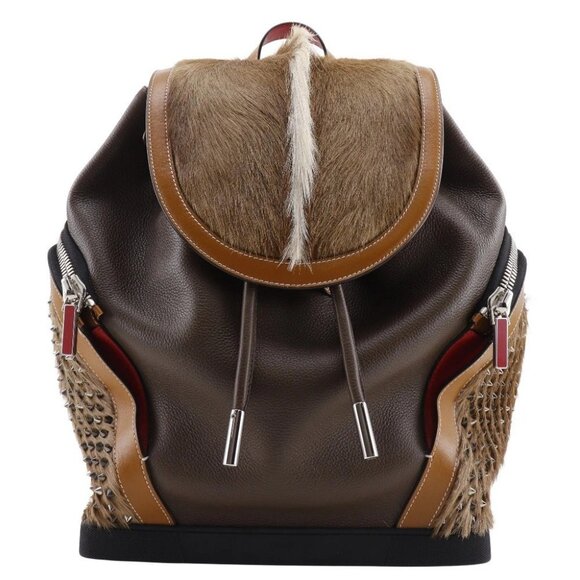 Christian Louboutin explorer funk Backpack Daypack Brown leather/Harako unisex main image 7
